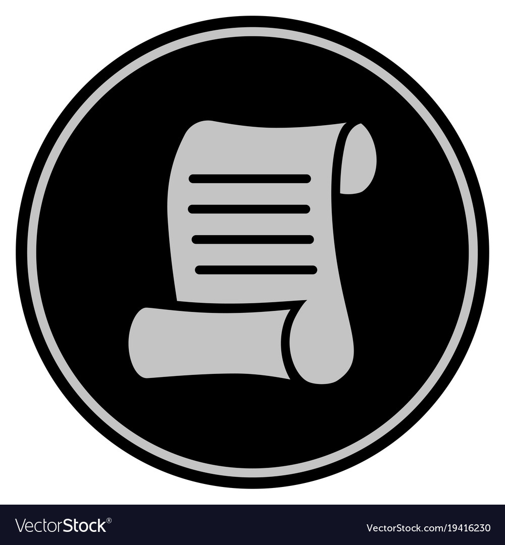 Script roll black coin