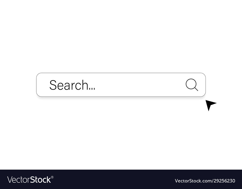 Search bar for ui search button with arrow Vector Image