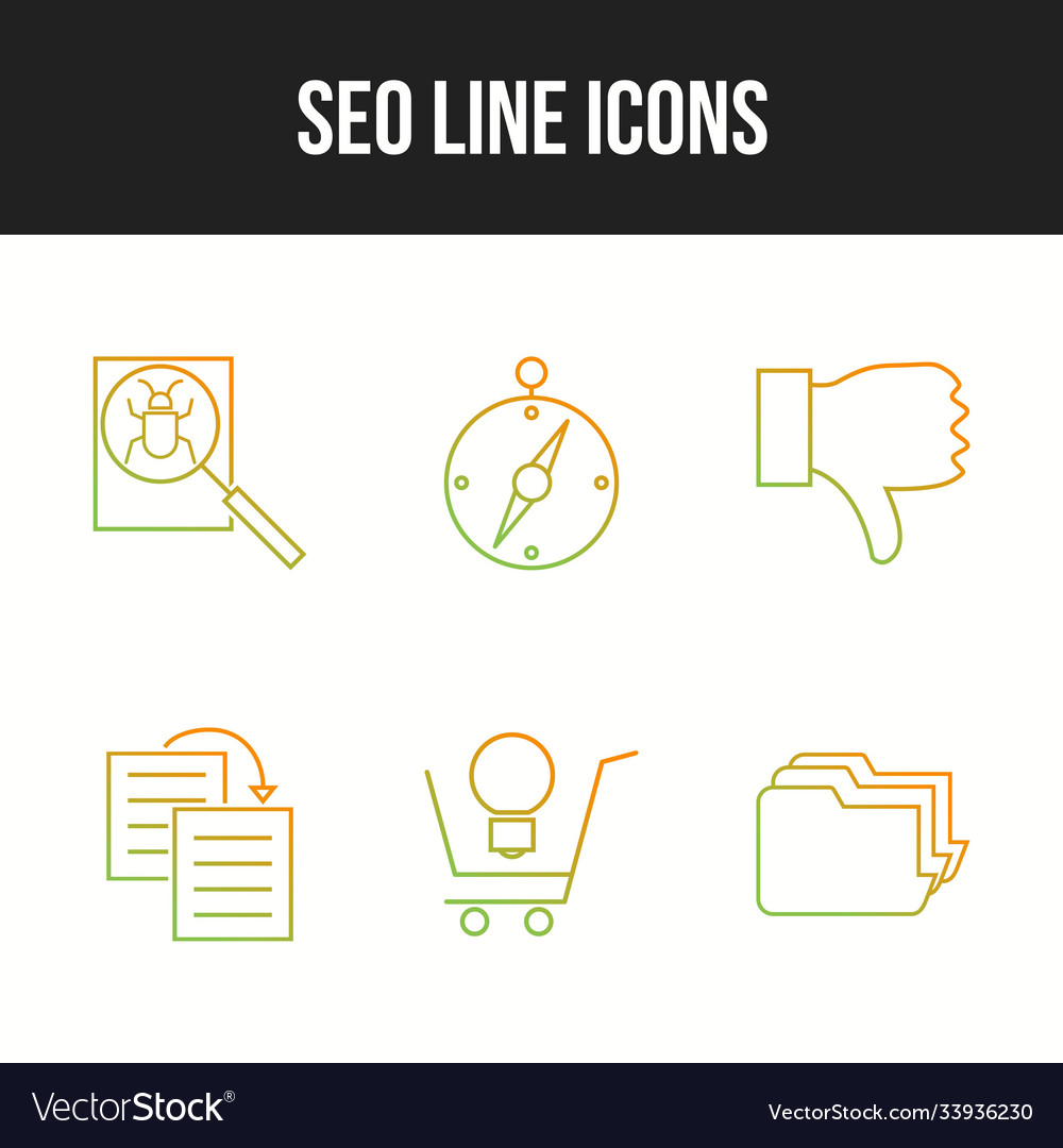 Seo and business icons for commercial use
