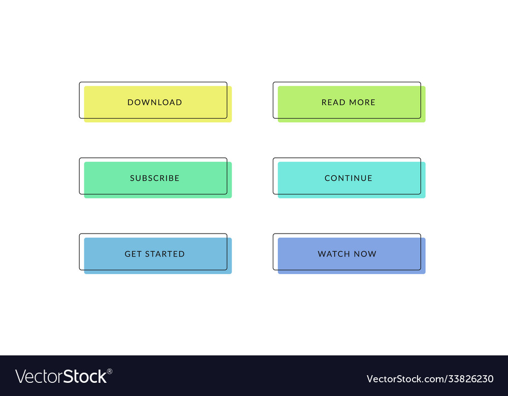 Set buttons vector image Set buttons