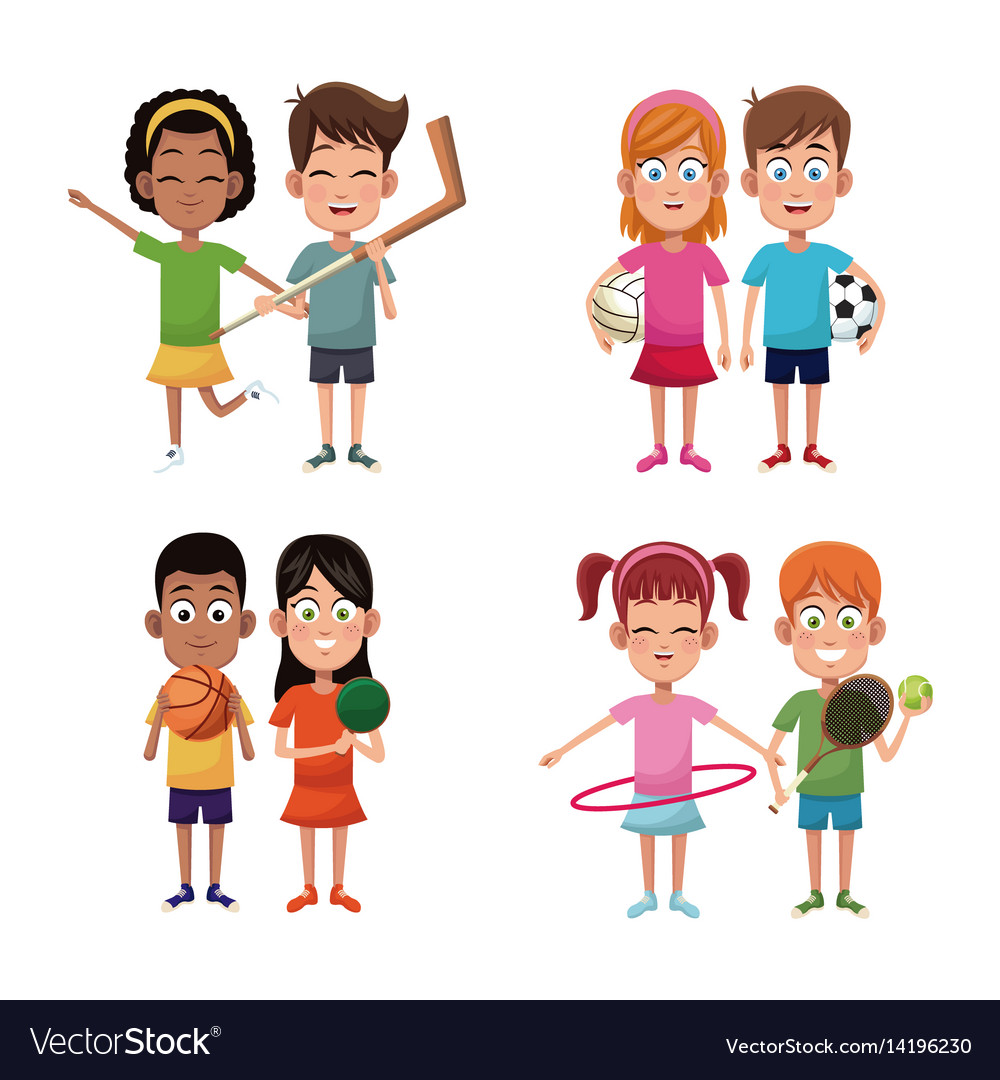 Set kids sport player image