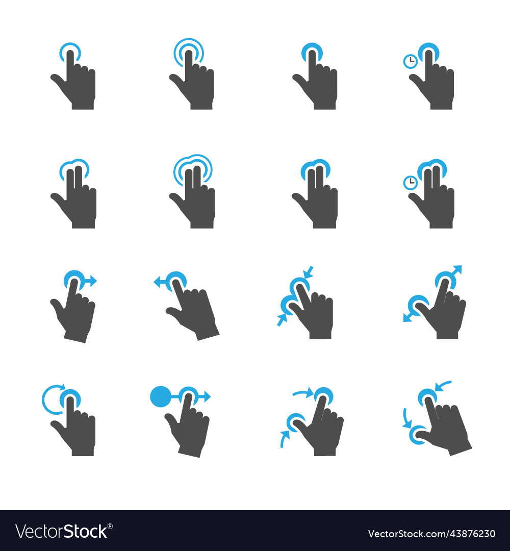 Touch Gestures Icons - Interaction