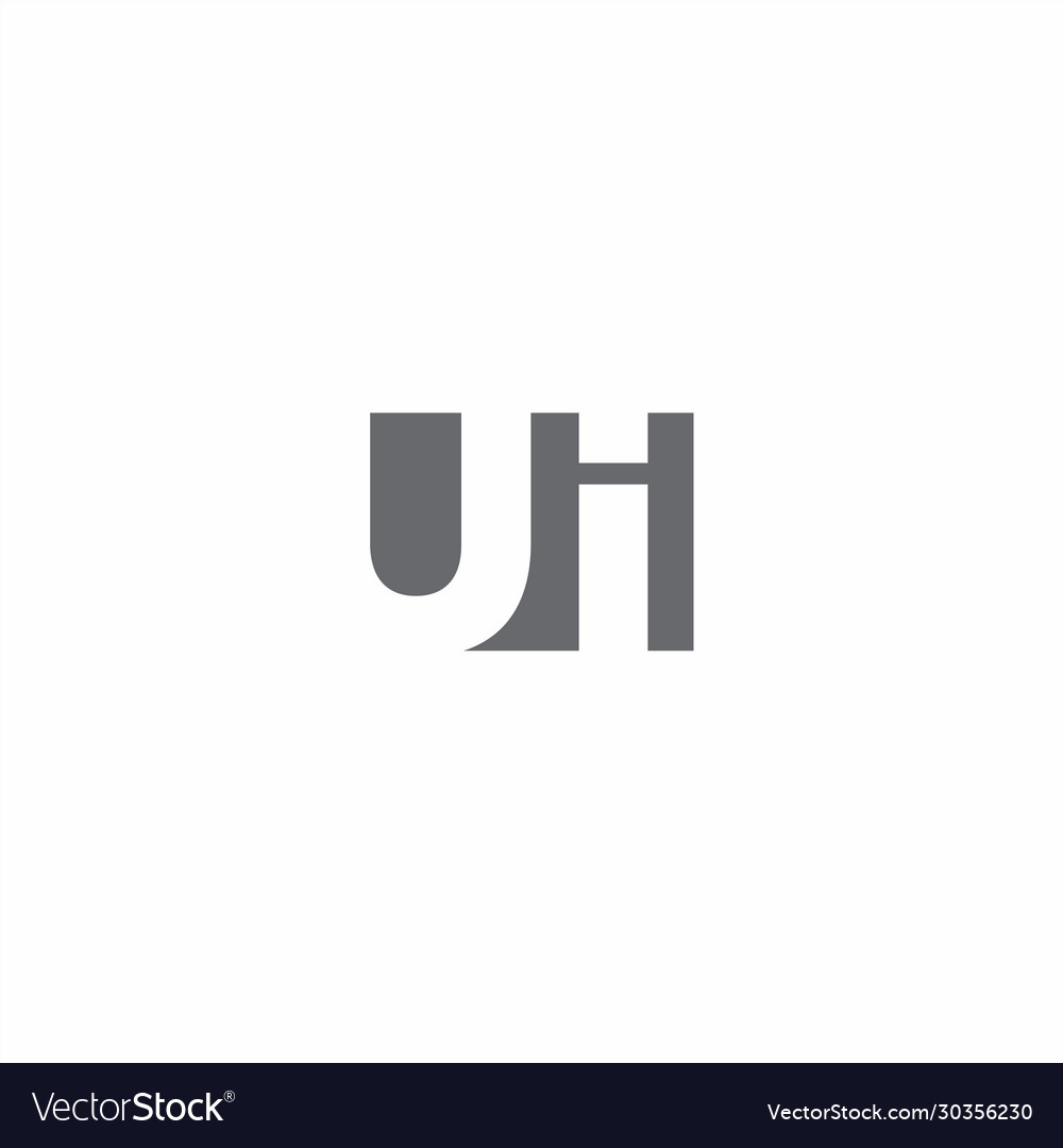 Ui logo monogram with negative space style design