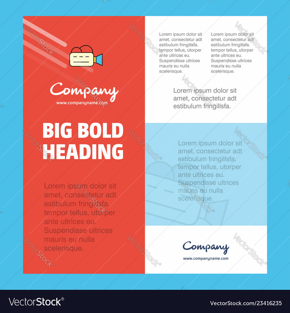 Camcoder business company poster template Vector Image Camcoder business company poster template
