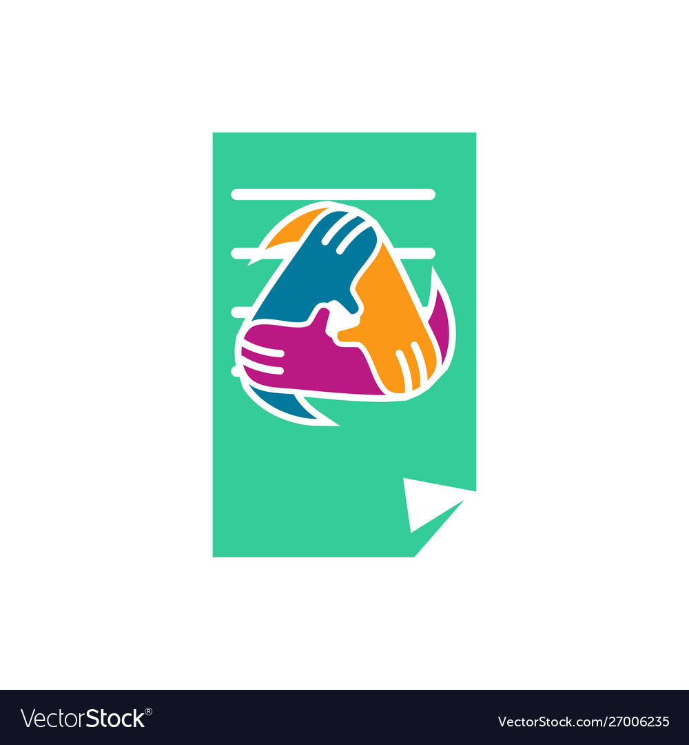 Commitment teamwork together business logo