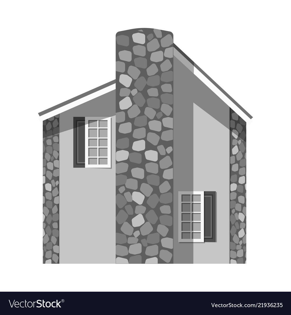 Design of building and front icon set