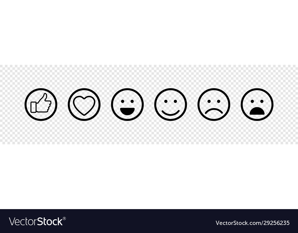 Emoticons web icons set isolated vector image Emoticons web icons set isolated