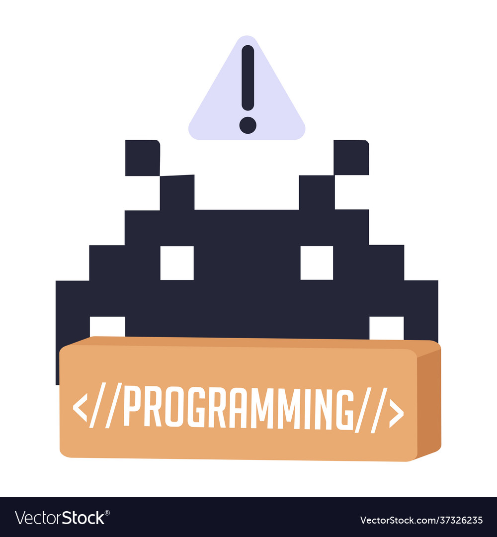 Isolated virus programming vector image Isolated virus programming