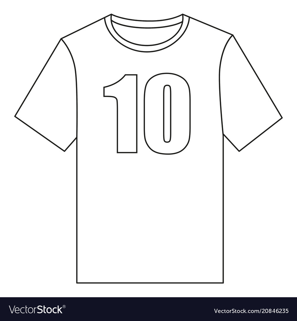 Line art black and white t shirt Royalty Free Vector Image