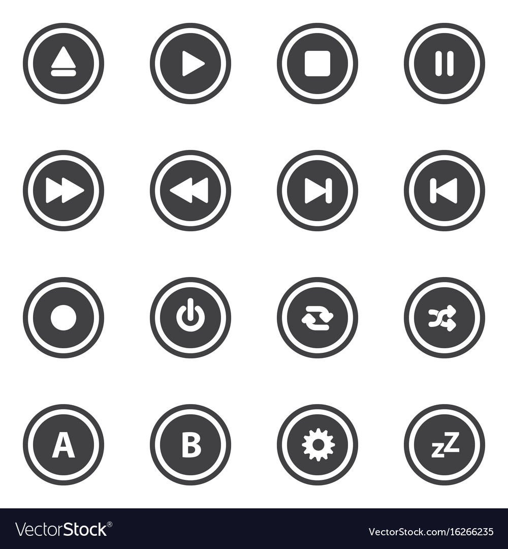 Media Control Icons
