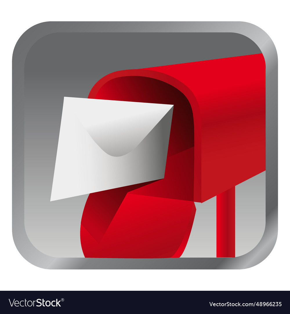 Red message box icon vector image Red message box icon