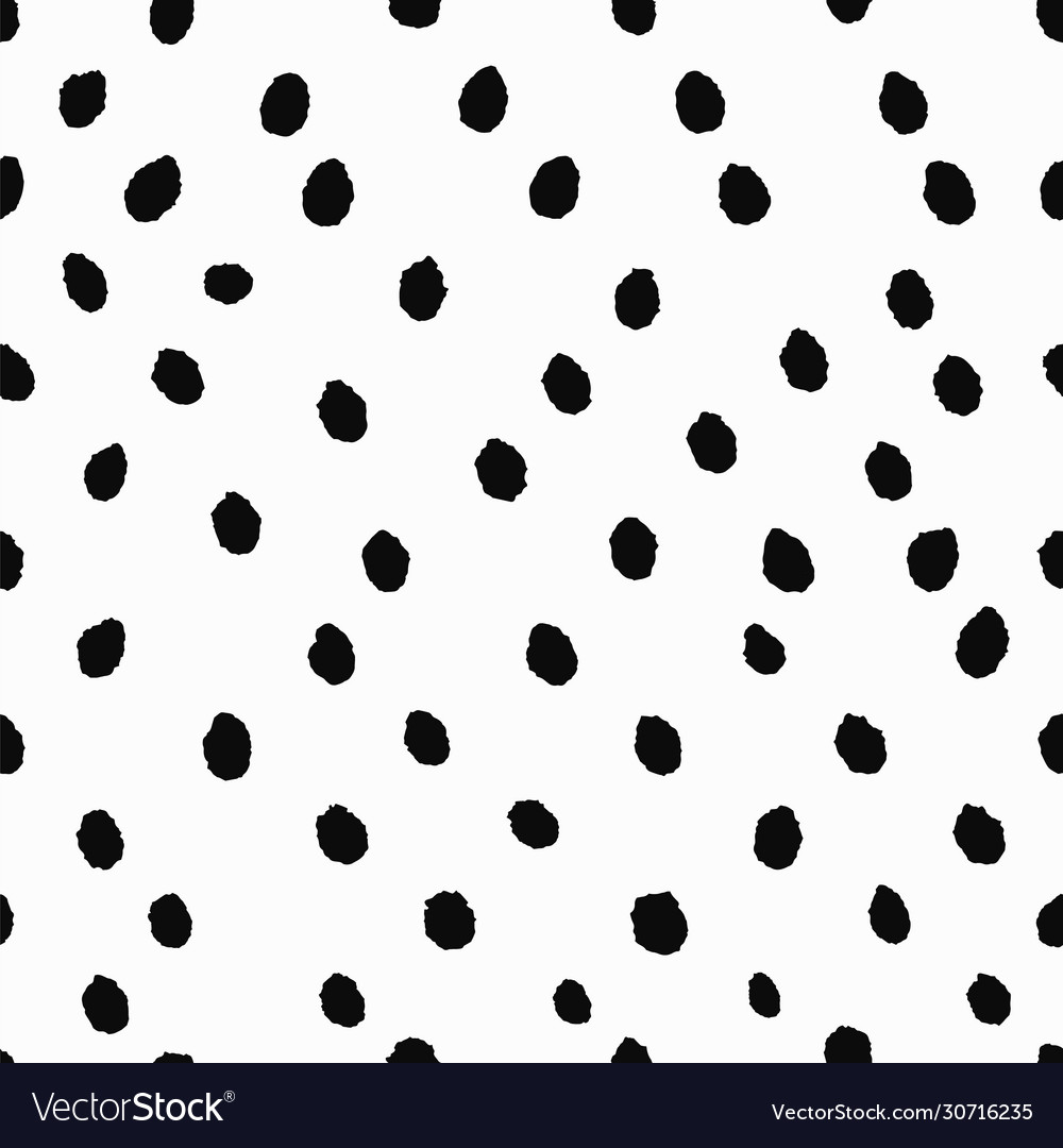 Seamless pattern with black dots