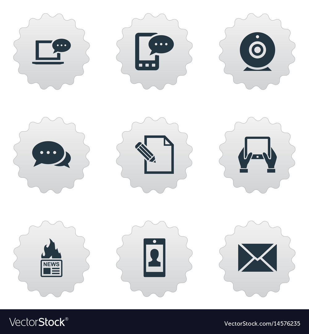 Set of simple newspaper icons Royalty Free Vector Image