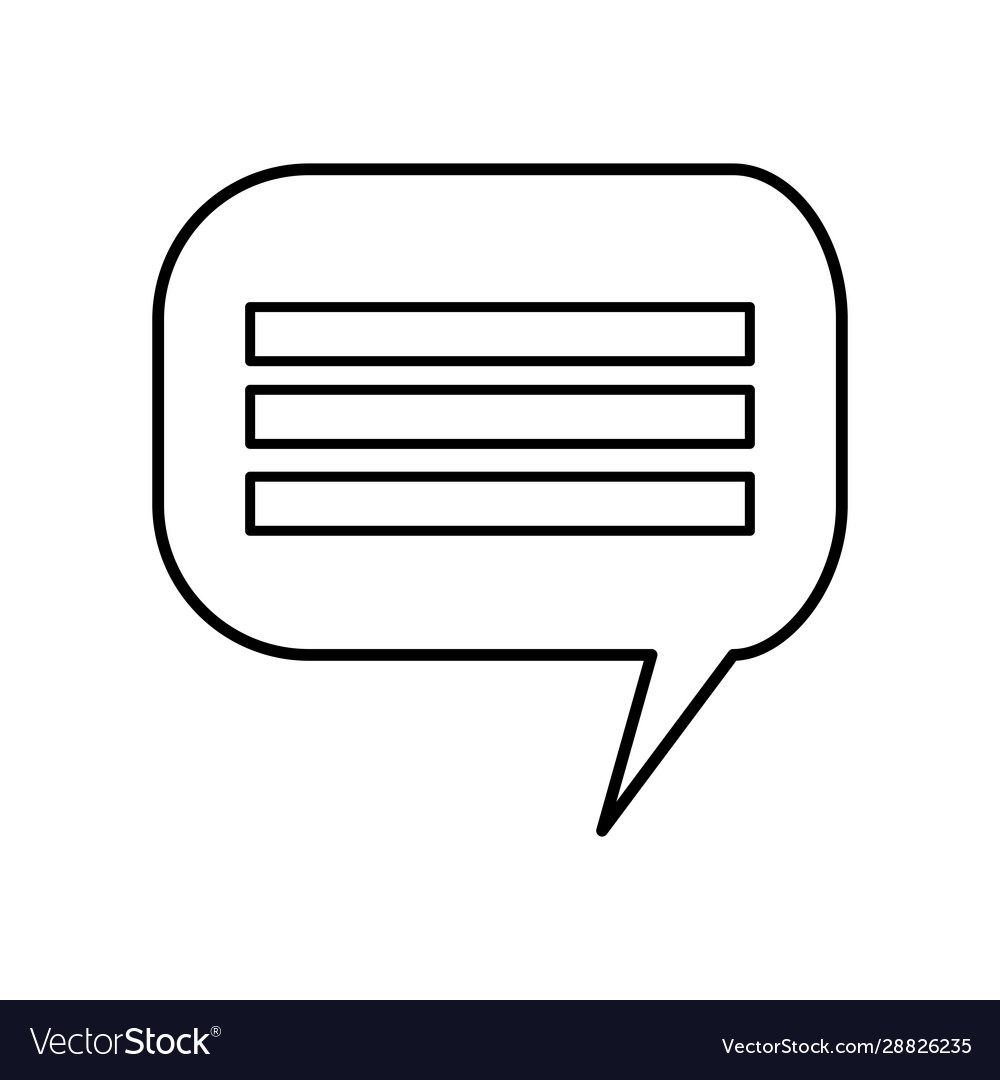 Speech bubble communication isolated icon