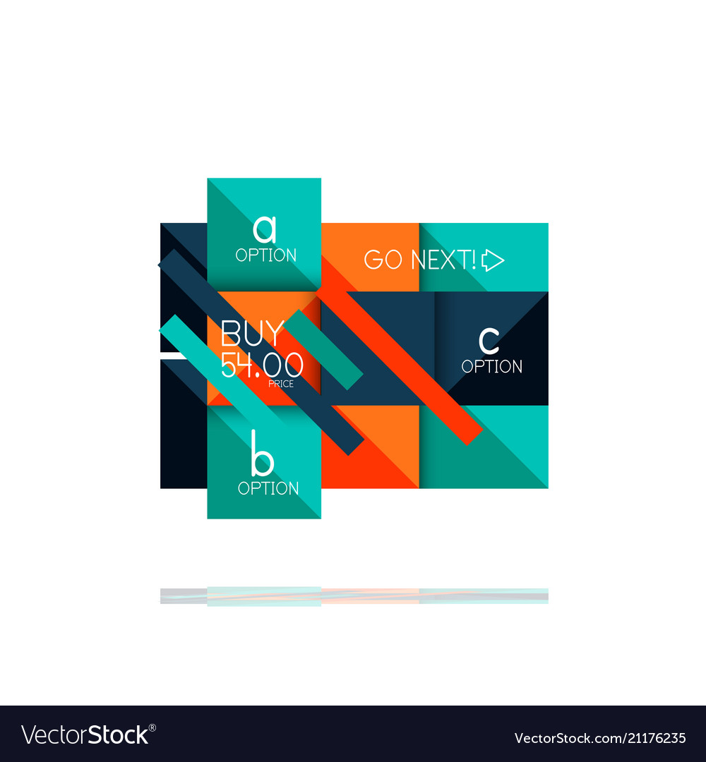 Square option infographic banner data Royalty Free Vector