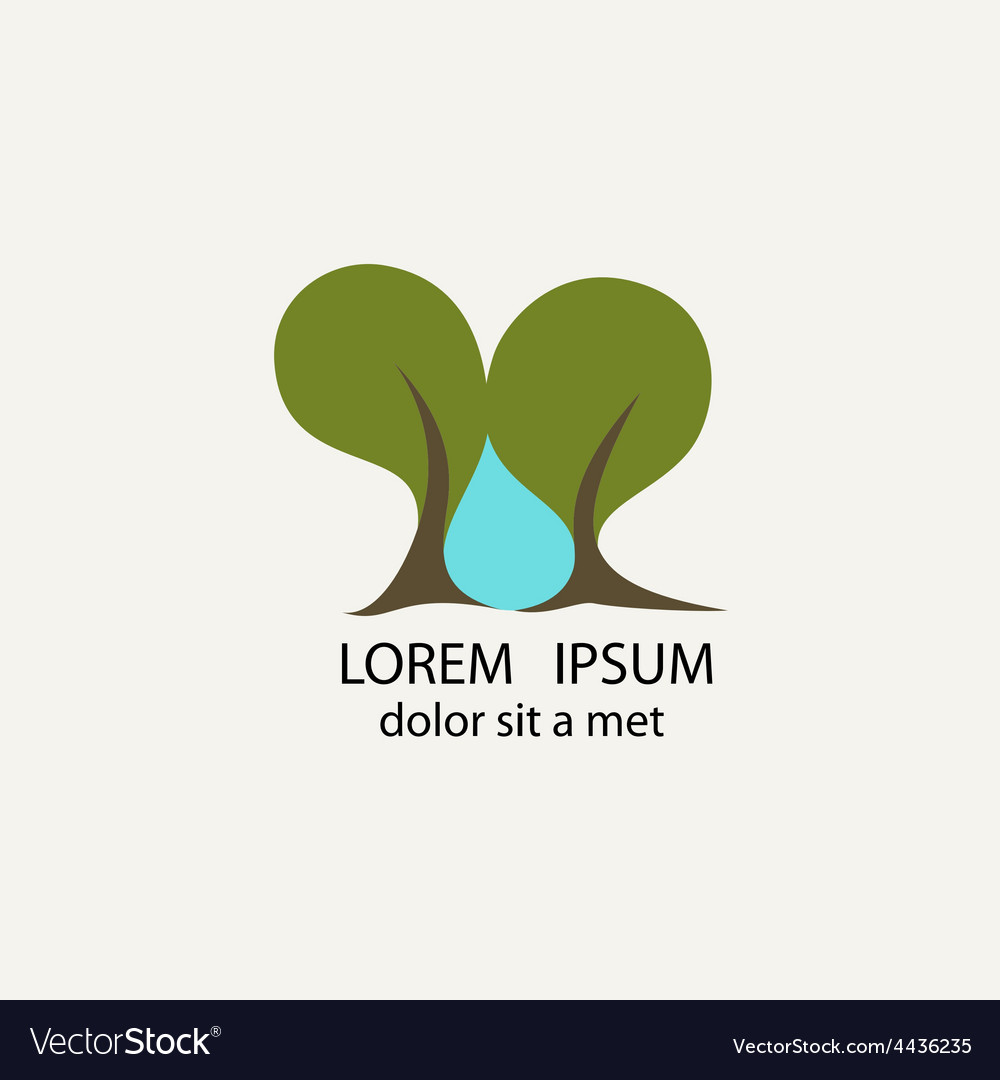 Two trees and a drop of water between them