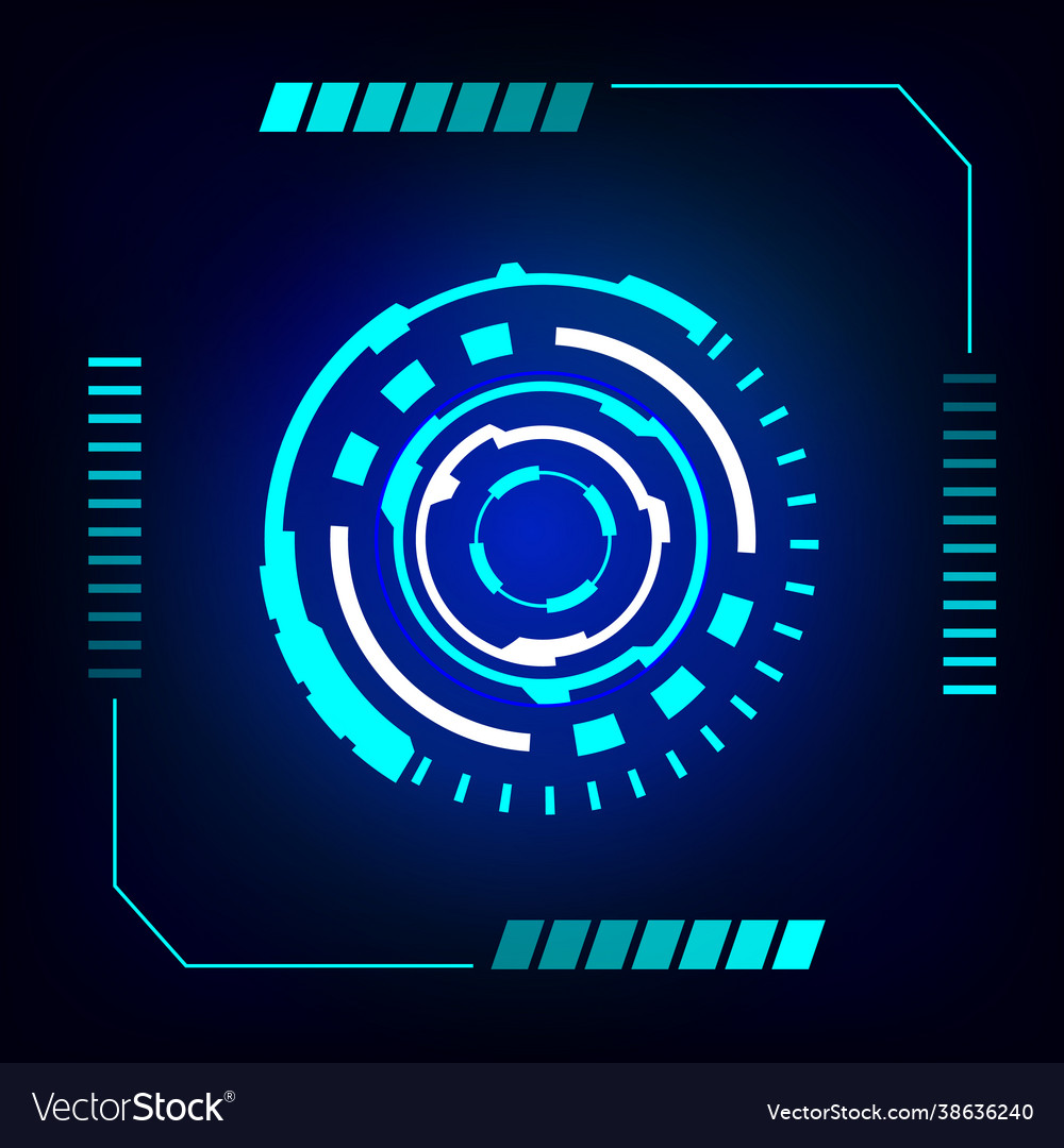Abstract digital circle loop technology vector image Abstract digital circle loop technology