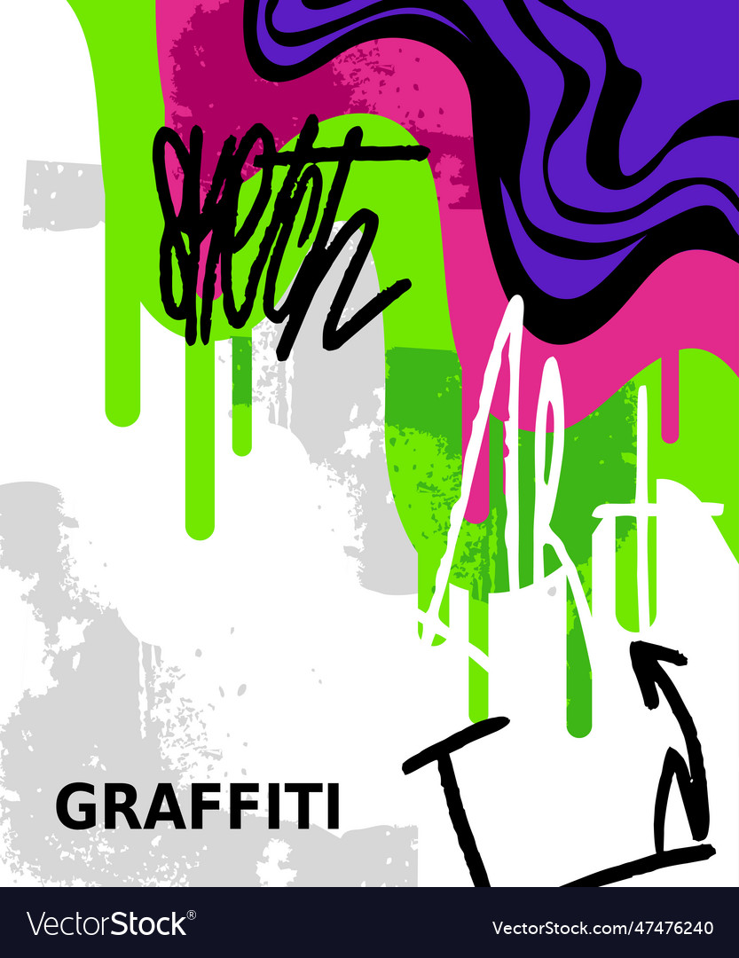 Abstract graffiti poster