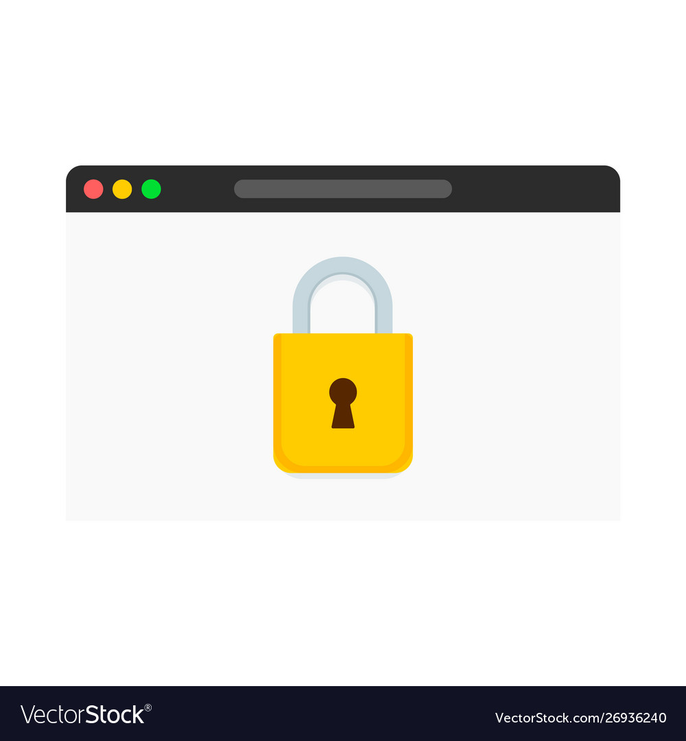Browser windowweb in flat style window