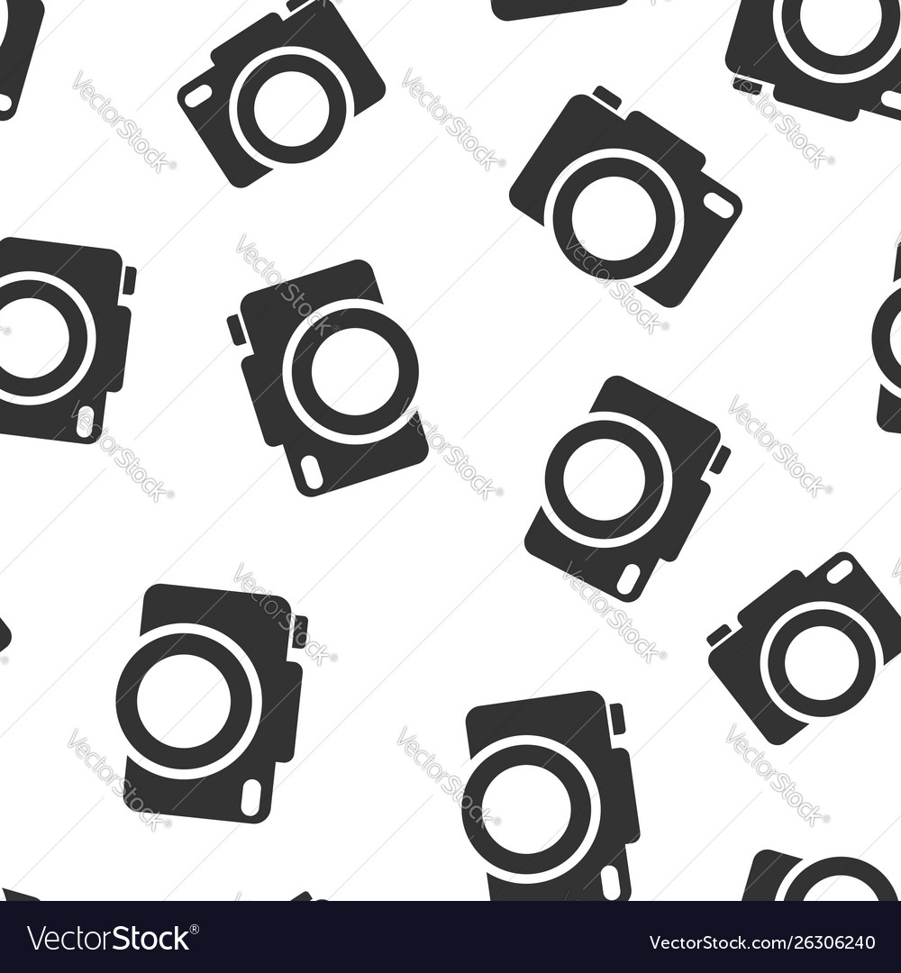 Camera device sign icon seamless pattern vector image Camera device sign icon seamless pattern