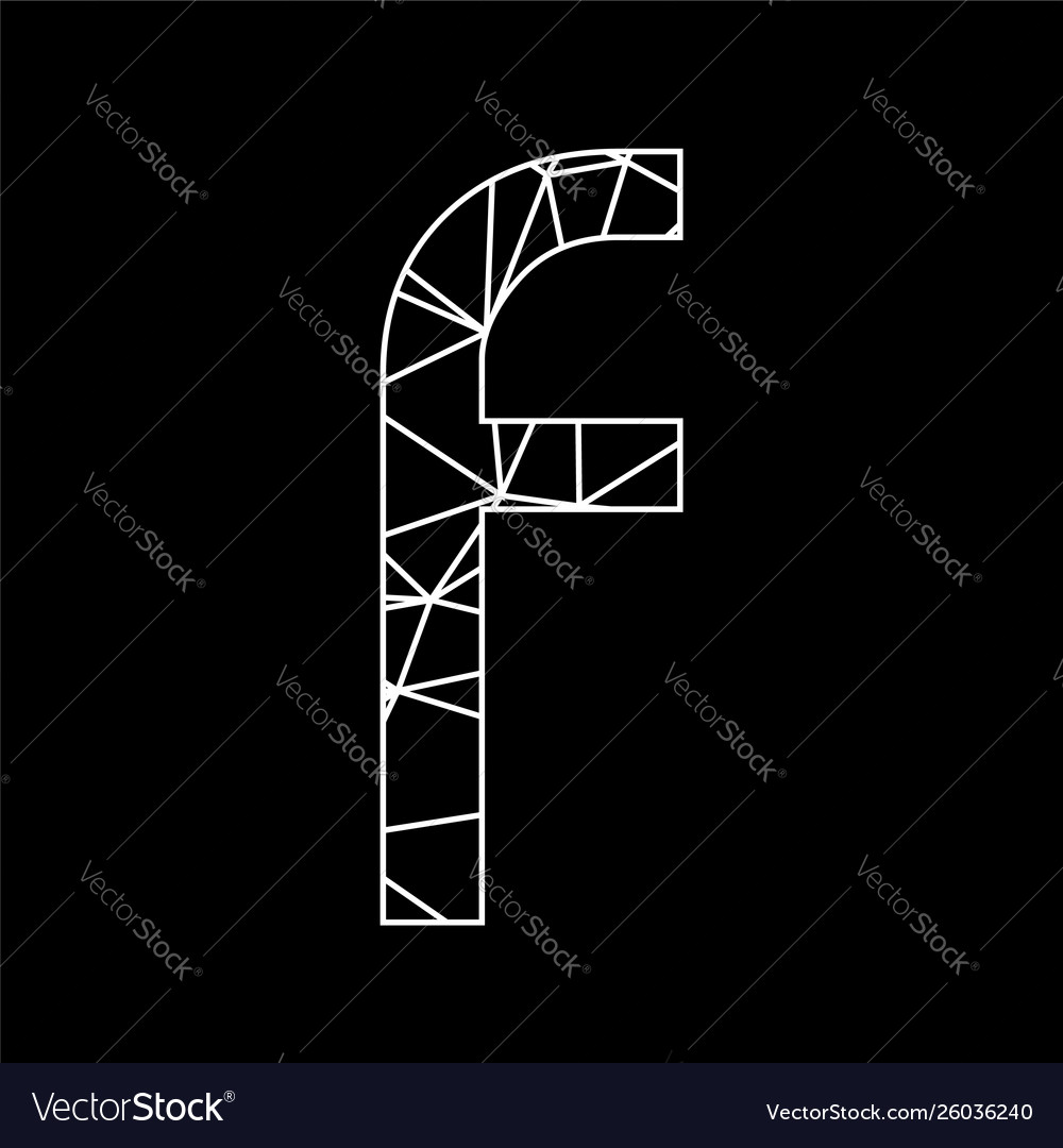 F geometric triangle blockchain font