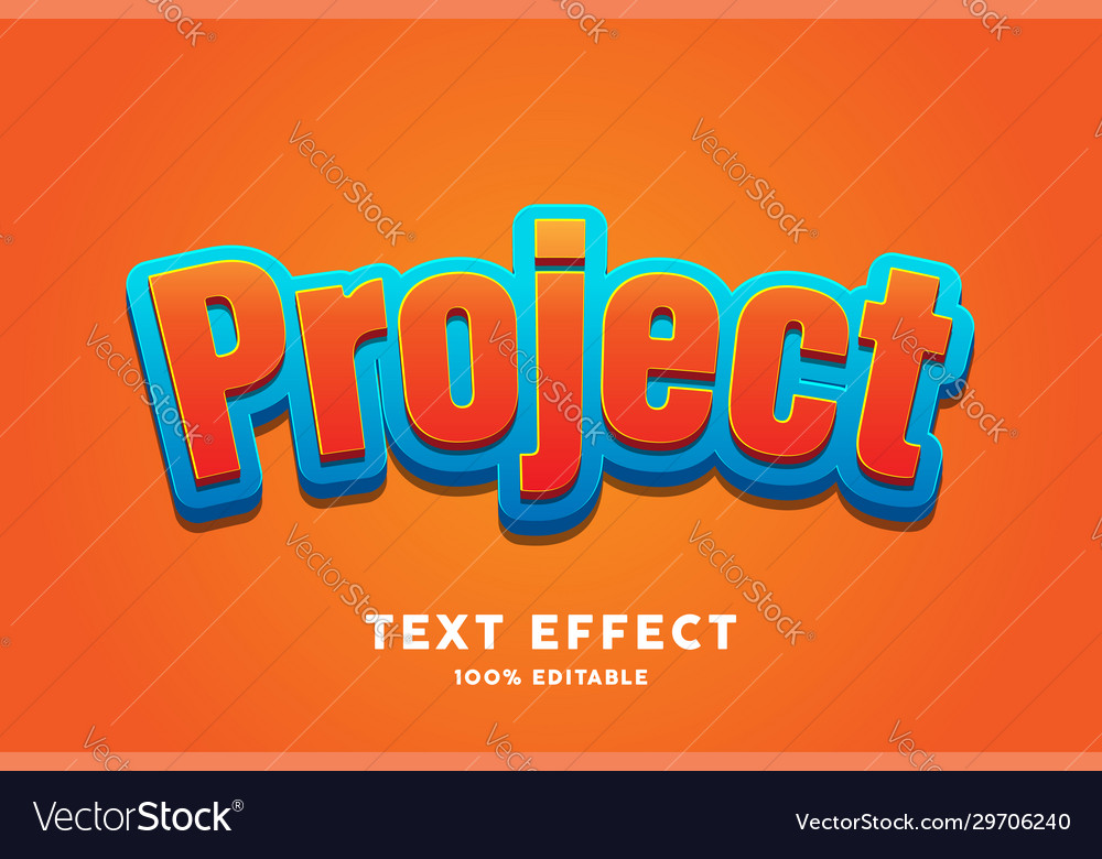 Lava color style catoon text effect