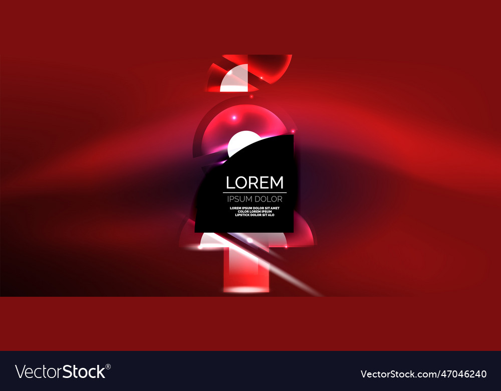 Neon round shapes lines and triangle elements hi Vector Image Neon round shapes lines and triangle elements hi