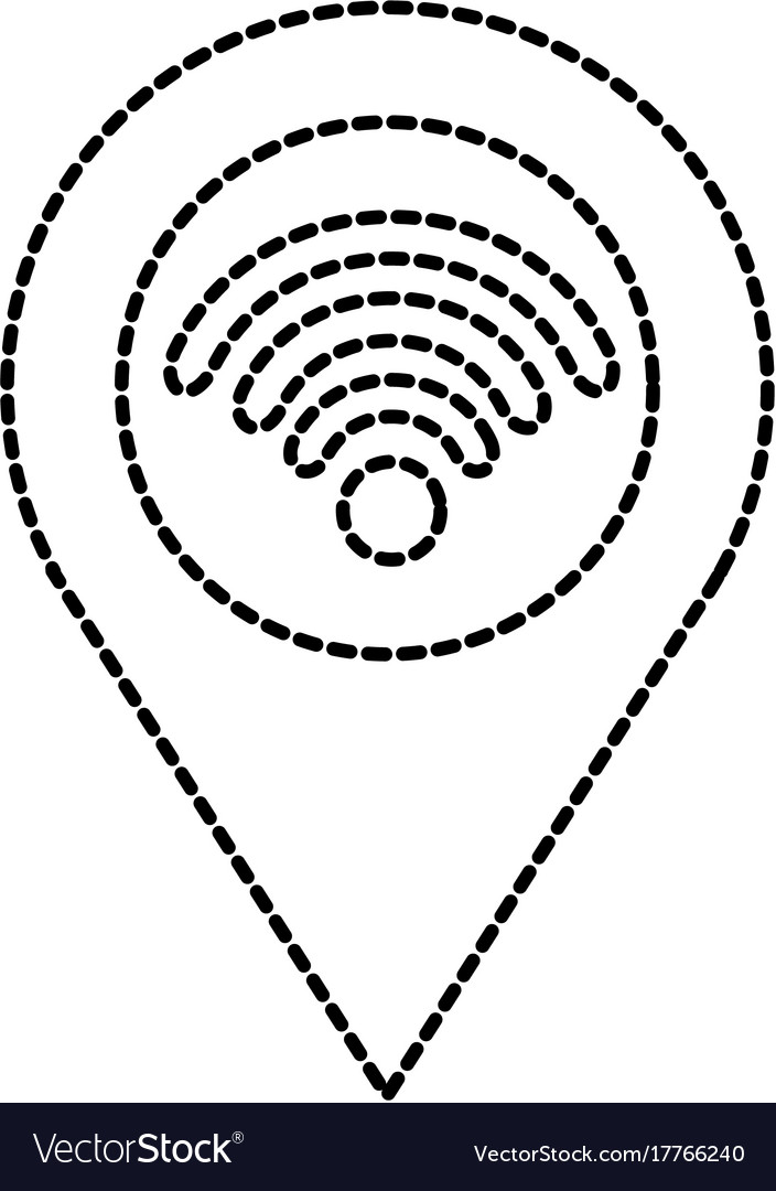Pointer map with wifi internet signal connection