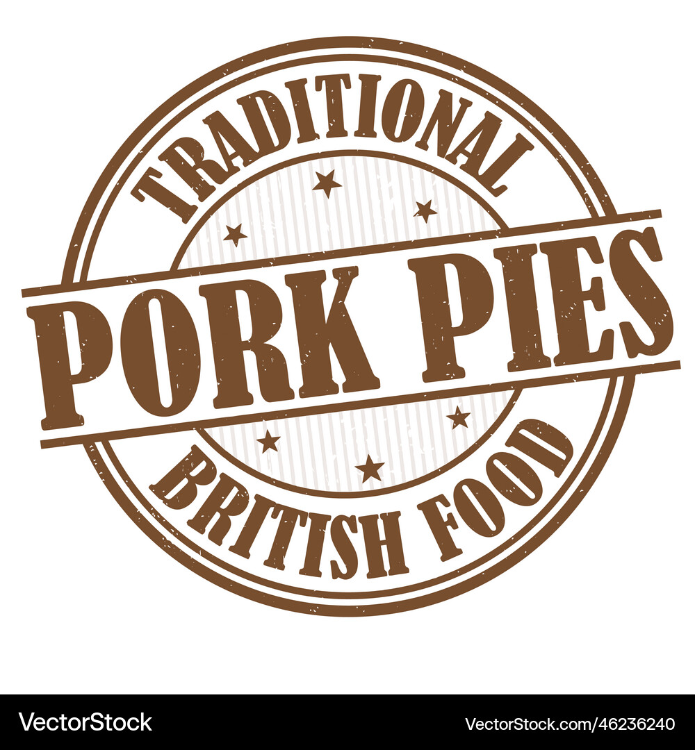 Pork pies grunge rubber stamp Royalty Free Vector Image