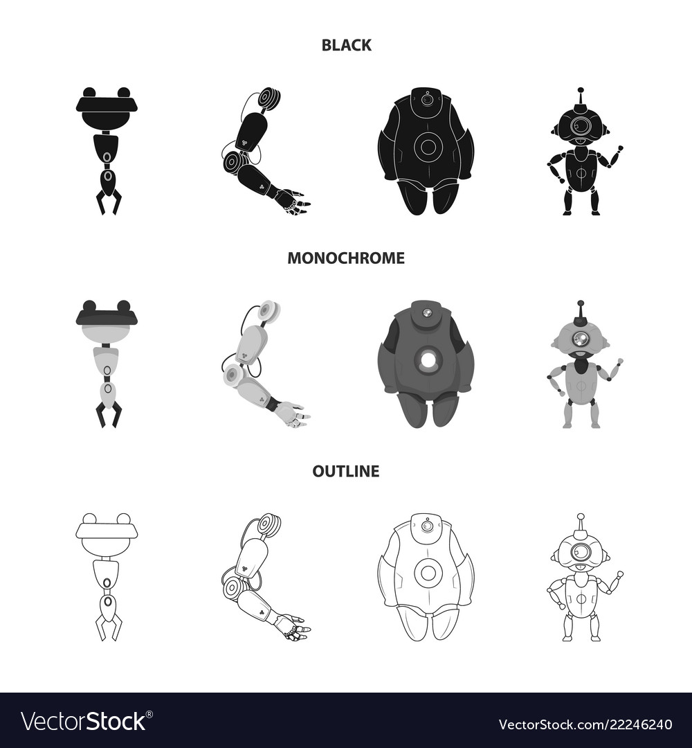 Robot and factory icon set