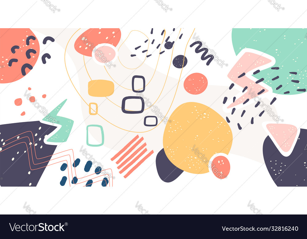 Scandinavian color abstraction vector image Scandinavian color abstraction