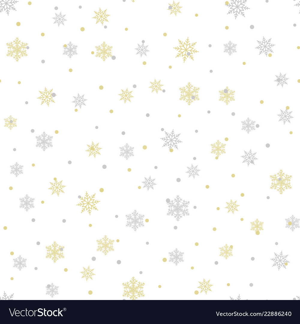 Seamless pattern with falling snowflakes vector image Seamless pattern with falling snowflakes