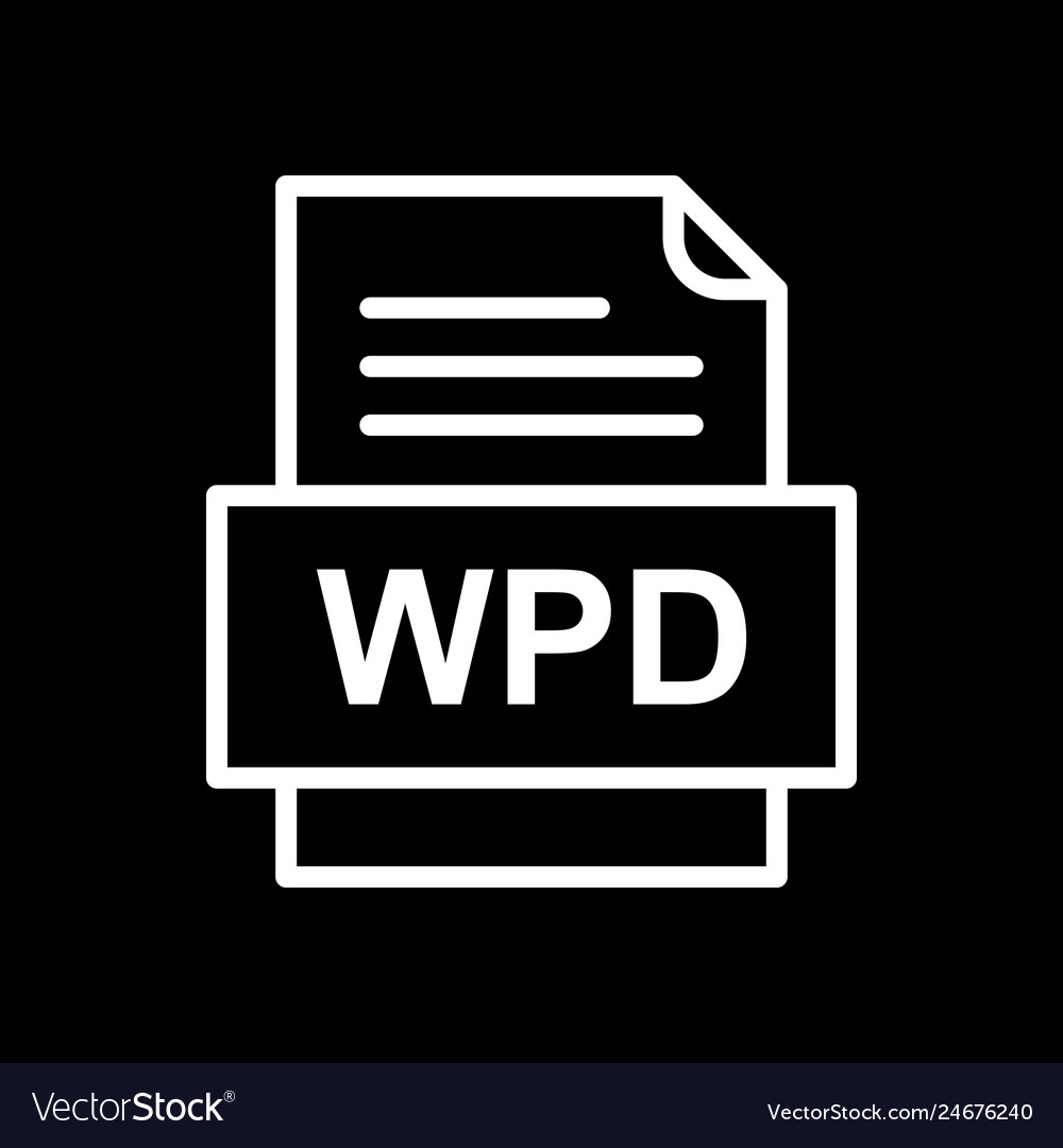 Wpd file document icon