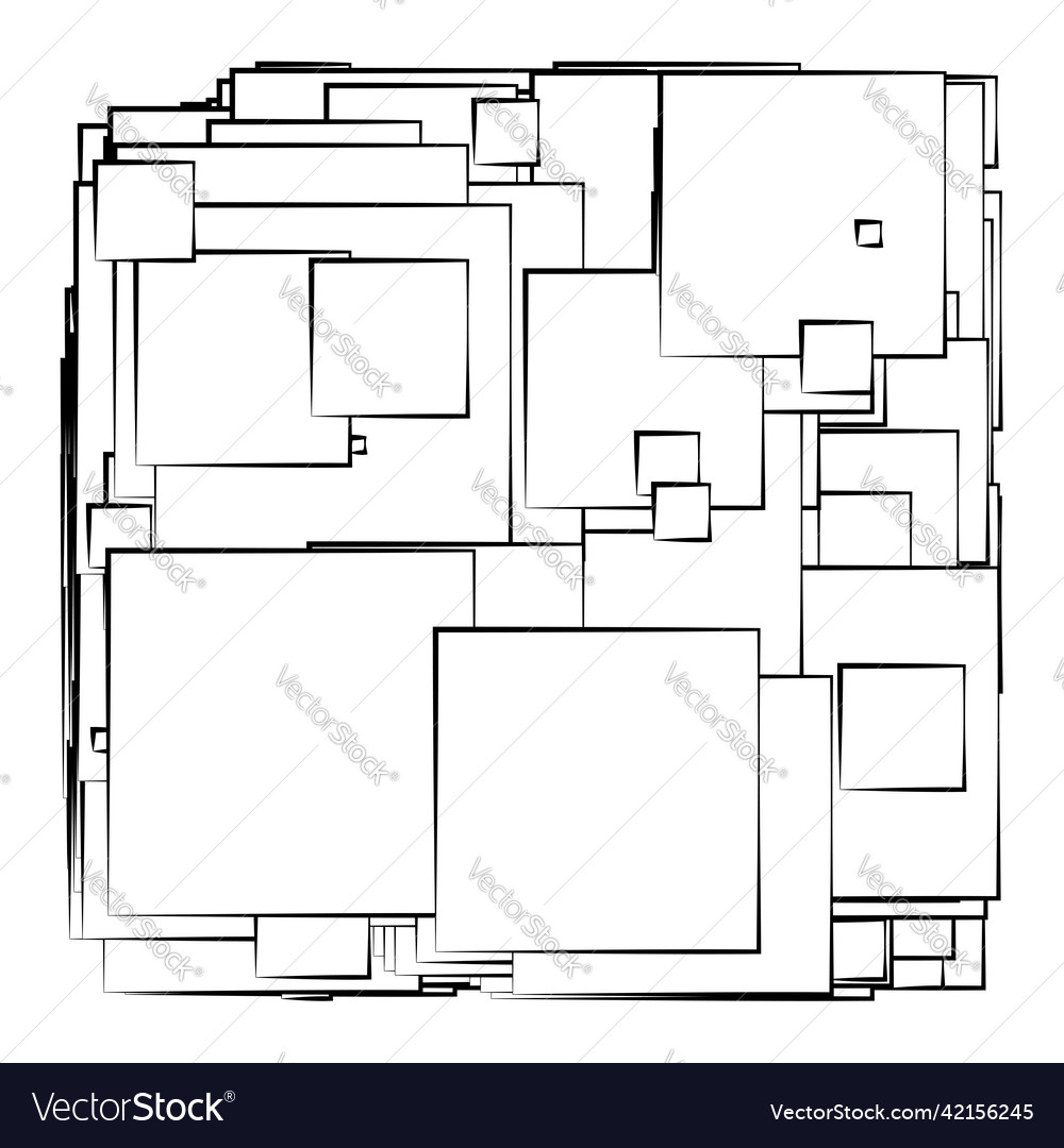 Abstract overlapping squares pattern vector image Abstract overlapping squares pattern