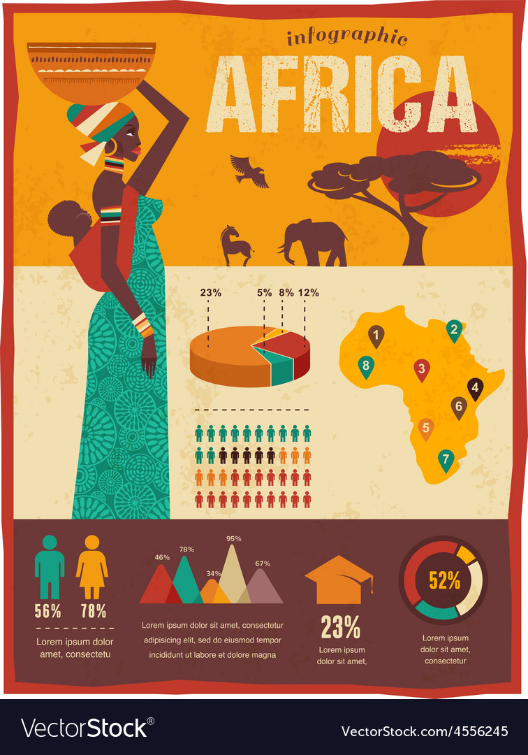 Africa - Infographics And Background Royalty Free Vector