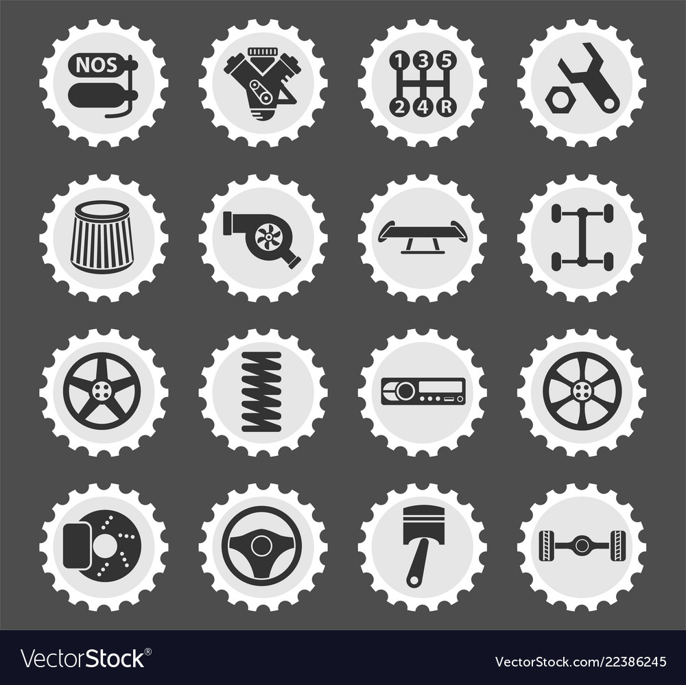Auto tuning icon set