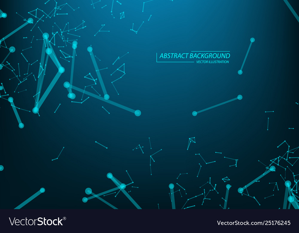 Background with abstract particles connecting vector image Background with abstract particles connecting