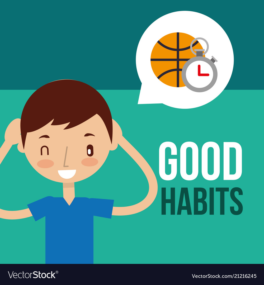 Boy and girl healthy good habits Royalty Free Vector Image