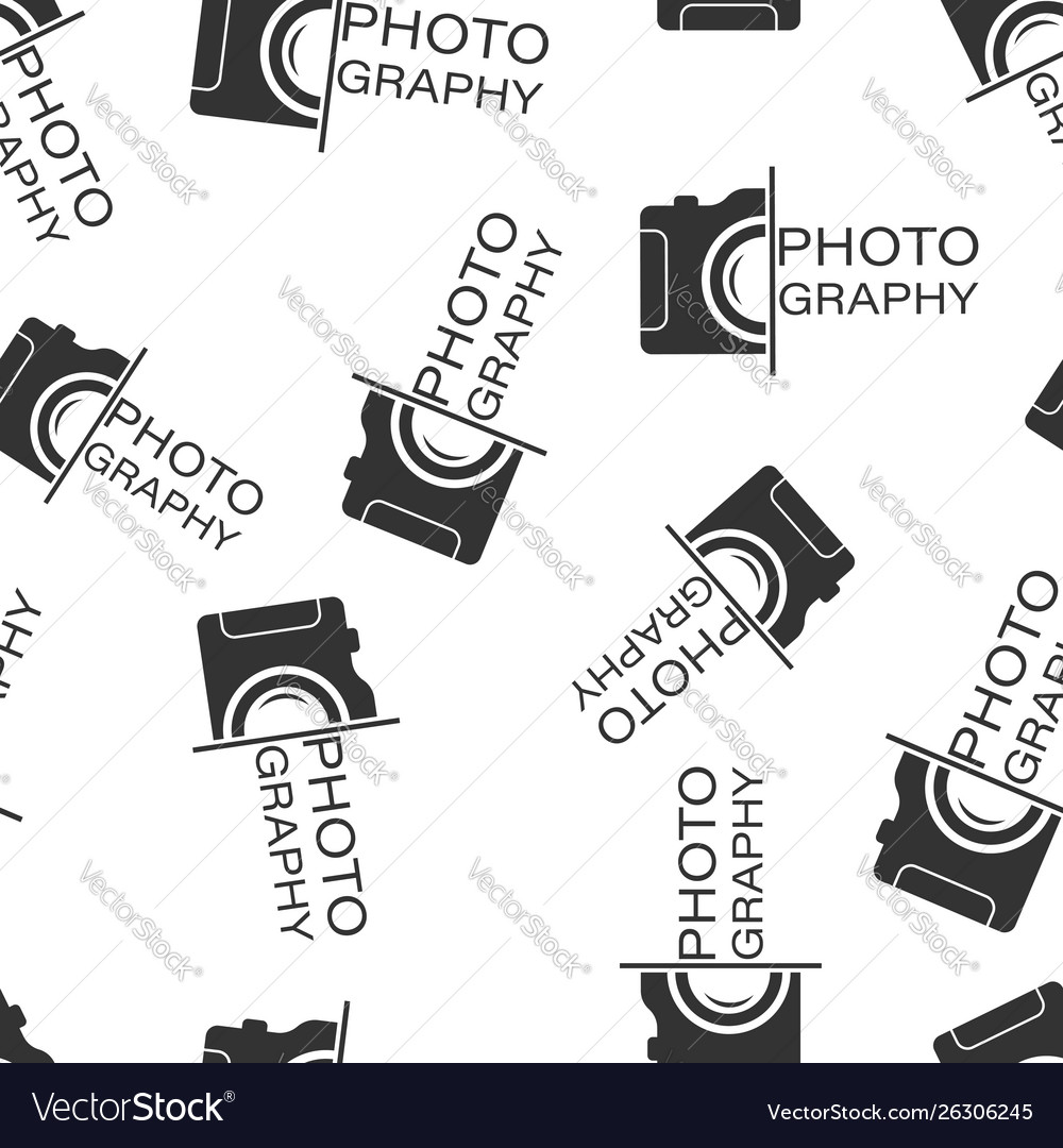 Camera device sign icon seamless pattern vector image Camera device sign icon seamless pattern