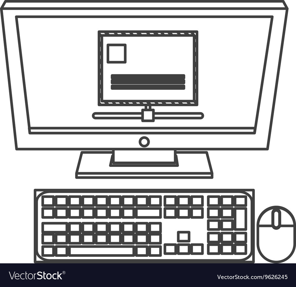 Computer monitor with envelope on screen icon