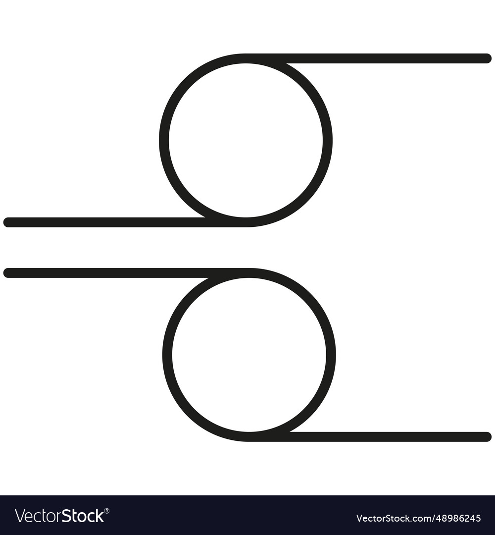 Continuous one line drawing of a circle