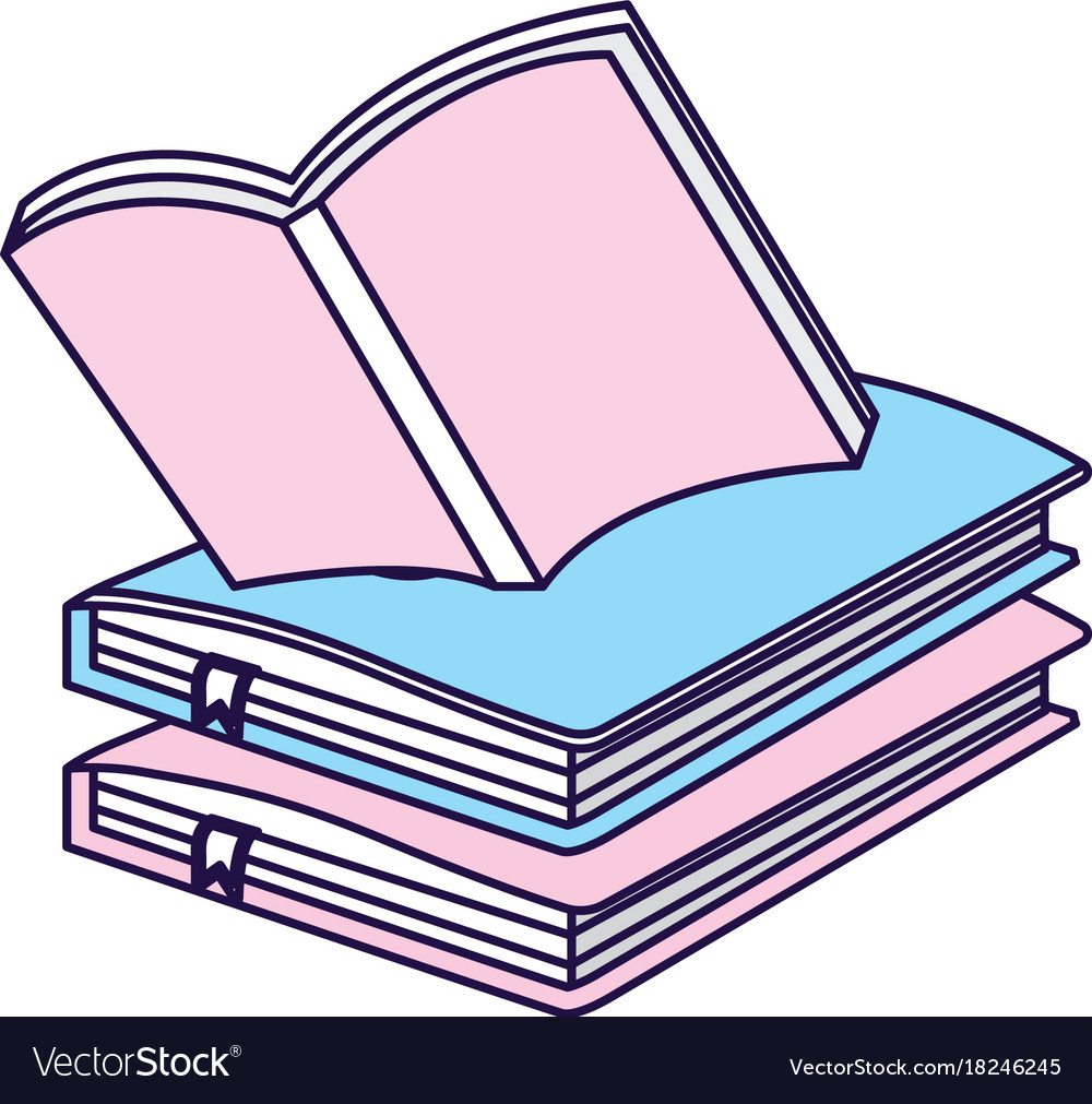 Education notebooks object with notepaper design