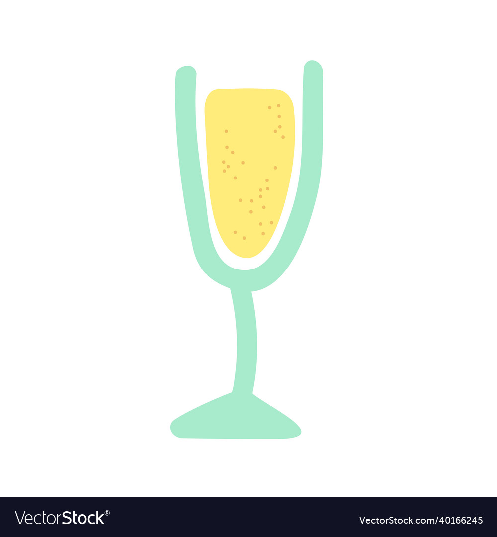 Glass with prosecco or champagne