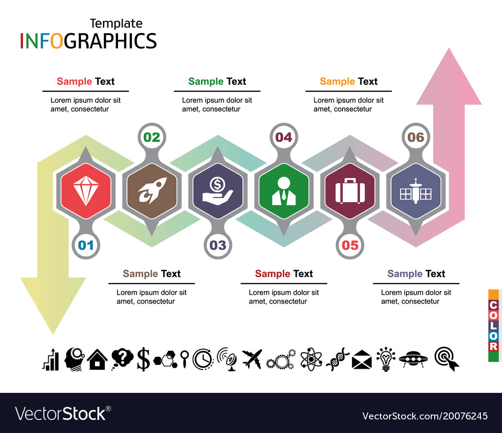 Infographics business template elements