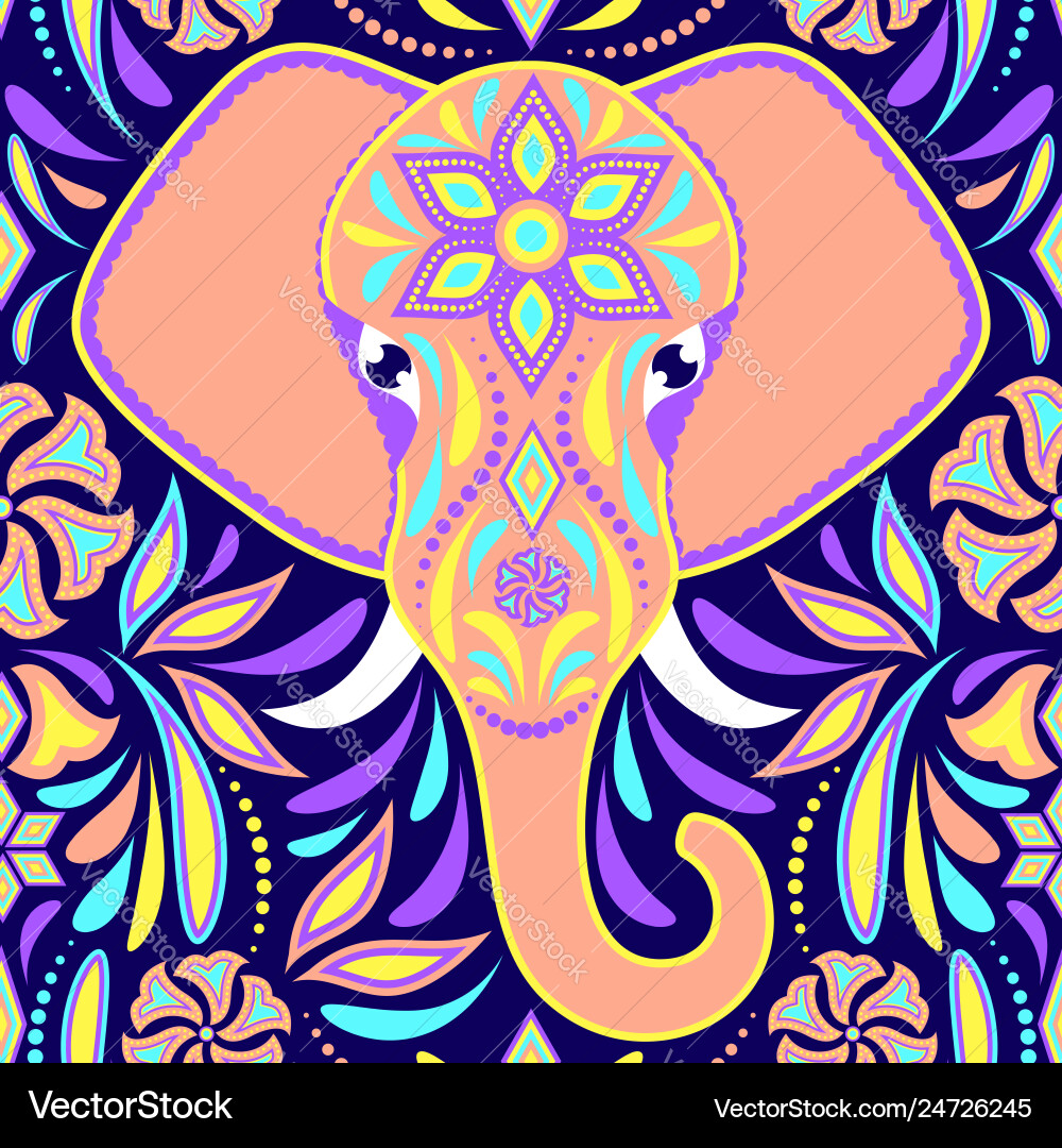 Elephant Pattern Vector Pattern with elephant Royalty Free Vector Image