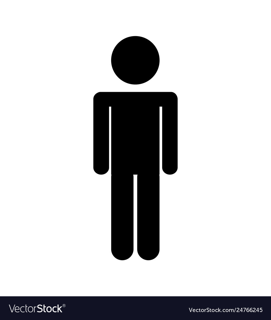 Pedestrian silhouette sign isolated icon Vector Image