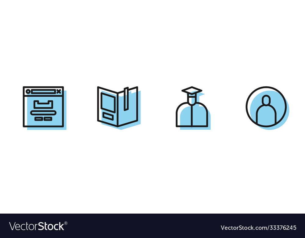 Set line student browser window open book