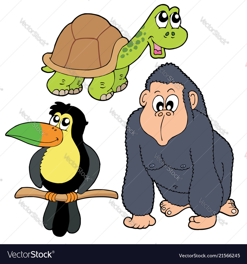 Zoo animals collection 4 Royalty Free Vector Image