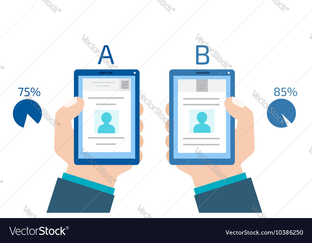 A/B Testing Comparison Split Concept