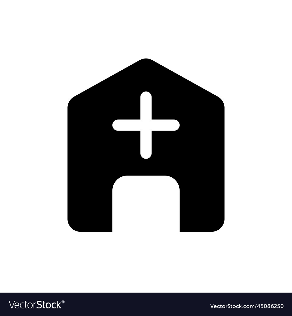 Add address black glyph ui icon vector image Add address black glyph ui icon